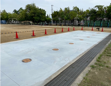 災害用マンホールトイレ設置工事の写真6